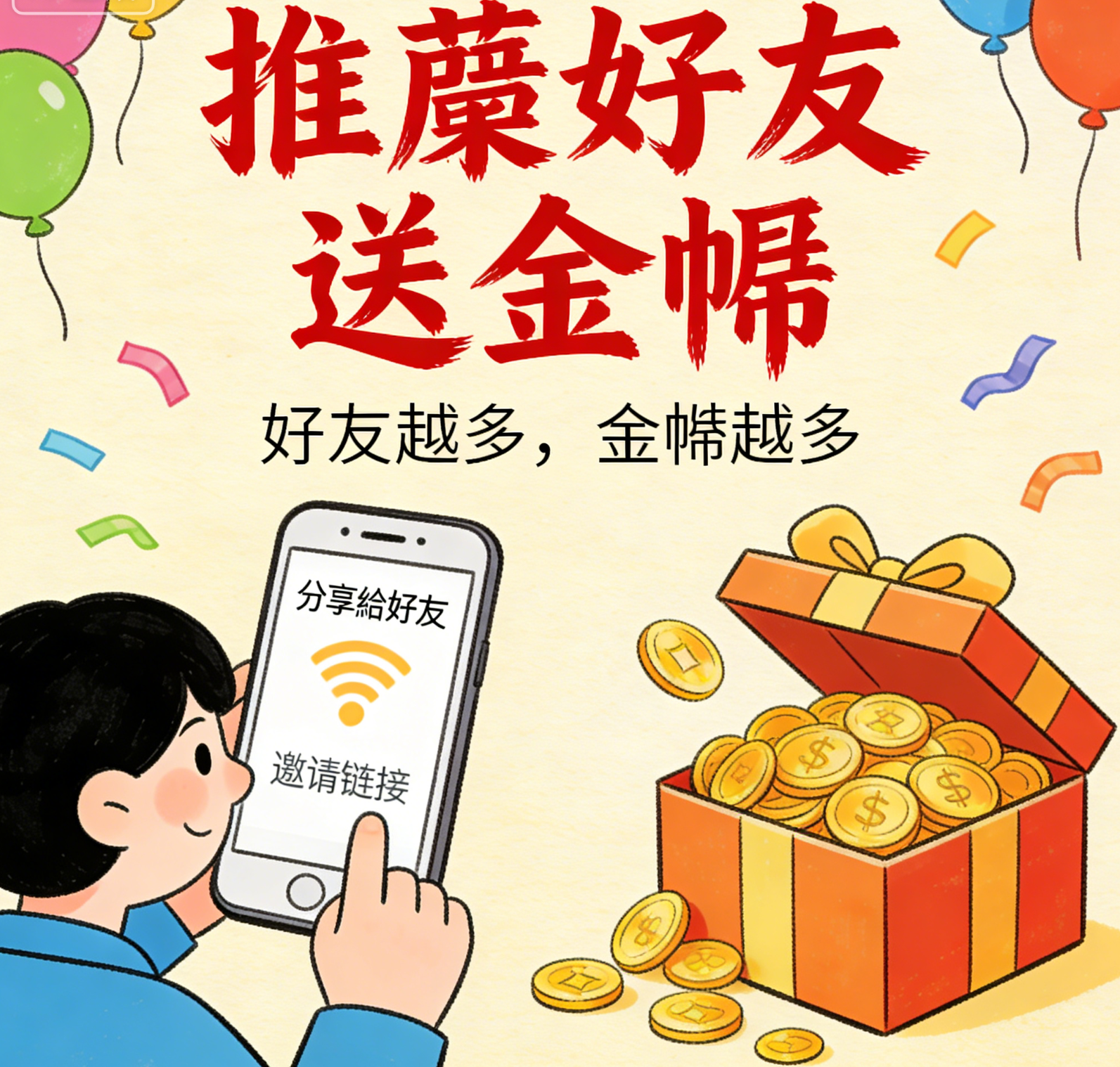 推薦好友送金幣